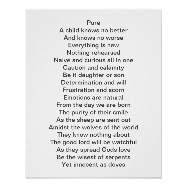 A Poem about childhood Poster (Front)