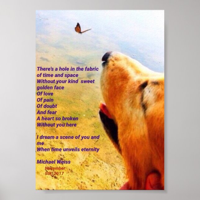 A poem celebrating the life of a lost fur baby  poster (Front)