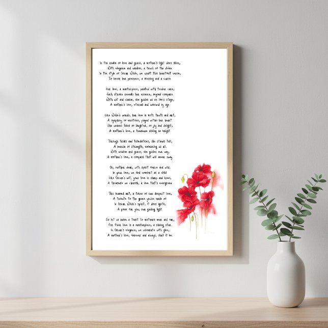 A Poem For Mother "Wilde Style" Poster (A Poem For Mother "Wilde Style" Poster)