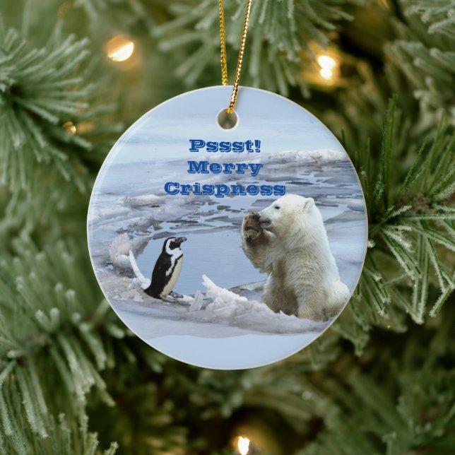 A Polar Bear Christmas Ceramic Tree Decoration (Tree)