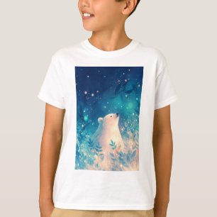 A Polar Bear in a Whimsical Wonderland T-Shirt
