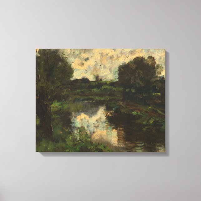 A Polder Landscape after a Thunderstorm, Jacob Mar Canvas Print (Front)