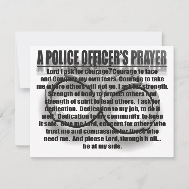 A POLICE OFFICER'S PRAYER (Front)
