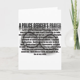 A POLICE OFFICER'S PRAYER CARD