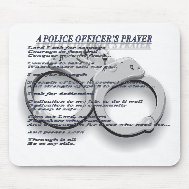 A POLICE OFFICER'S PRAYER MOUSE MAT (Front)