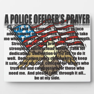 A POLICE OFFICER'S PRAYER PLAQUE