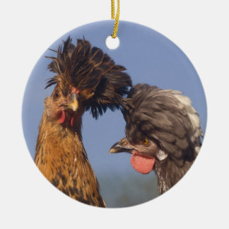 A Polish Chicken Christmas Ceramic Tree Decoration