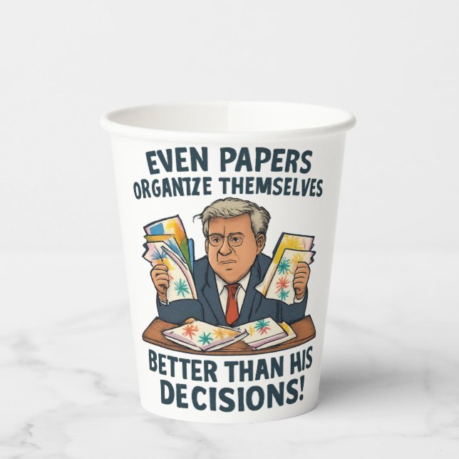 A Political Joke That Writes Itself Paper Cups (Left)