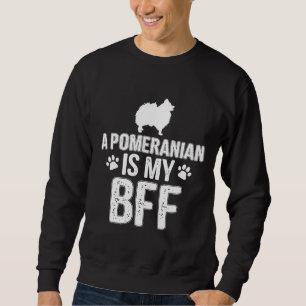 A Pomeranian Is My Bff Dog Lover Fitted Scoop Sweatshirt