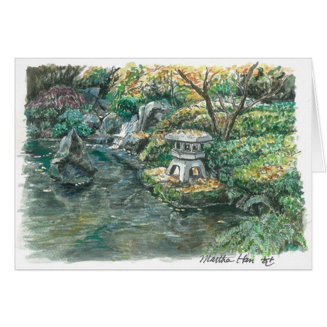 A pond with a pagoda (Front Horizontal)