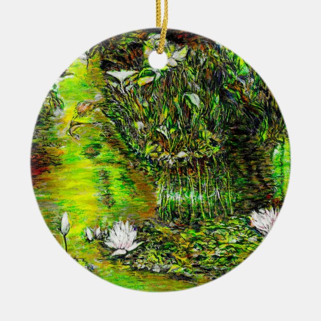 A Pond with Unpure Thoughts Ceramic Tree Decoration (Front)