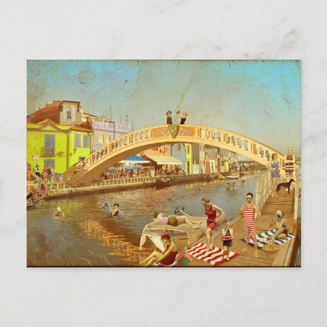 A Ponte dos Carcavelos de Aveiro (Portugal) Postcard (Front)