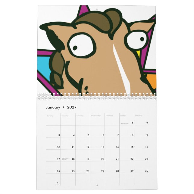 A Poo a Day Calendar (Jan 2027)