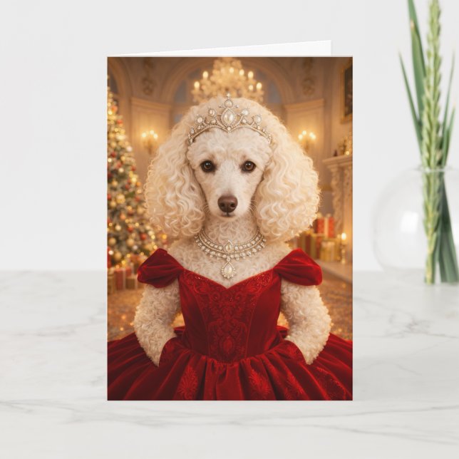 A Poodle Christmas Holiday Card (Front)