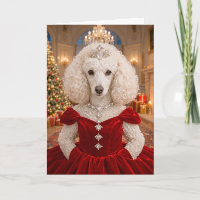 A Poodle Christmas Holiday Card (Front)