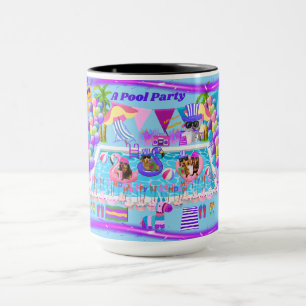 A Pool Party Happy Birthday Coffee Mug