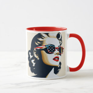 A pop art-style star. mug