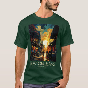 A Pop Art Travel Print of New Orleans Louisiana T-Shirt