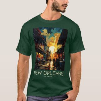 A Pop Art Travel Print of New Orleans  Louisiana   T-Shirt