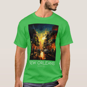 A Pop Art Travel Print of New Orleans Louisiana T-Shirt
