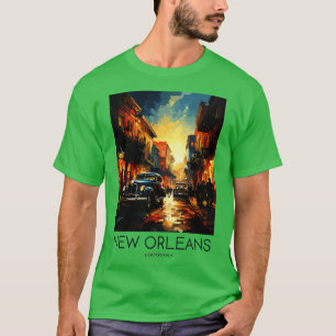 A Pop Art Travel Print of New Orleans Louisiana T-Shirt