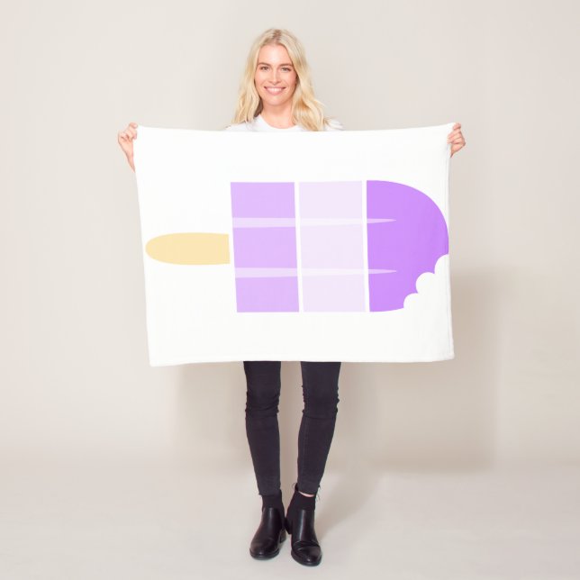 A Pop of Cool Fleece Blanket (In Situ)