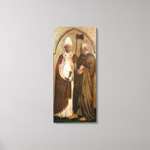 A Pope  and St. Matthias, c.1428-29 Canvas Print