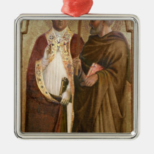 A Pope and St. Matthias, c.1428-29 Metal Tree Decoration