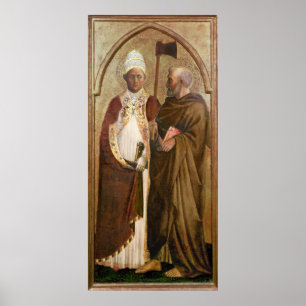 A Pope  and St. Matthias, c.1428-29 Poster