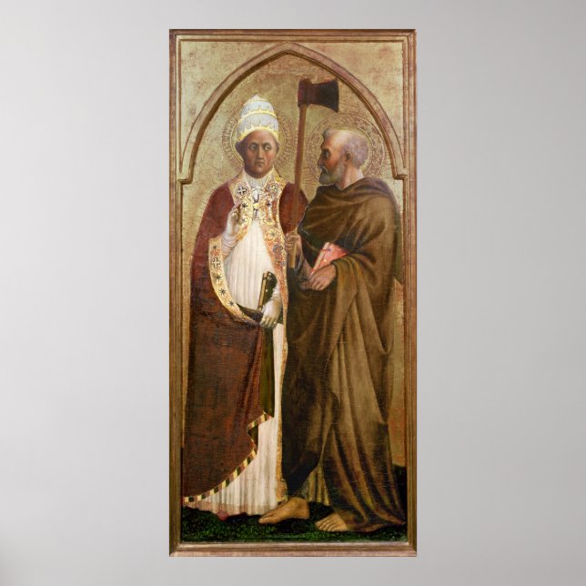 A Pope  and St. Matthias, c.1428-29 Poster (Front)