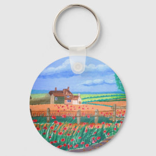 A Poppy Field Key Ring