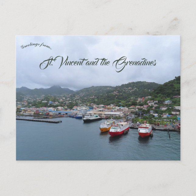 A Port in St Vincent Postcard (Front)