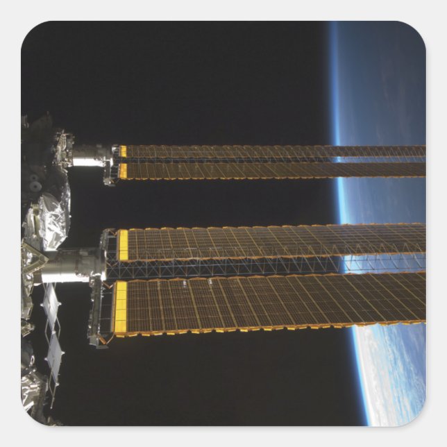 A portion of the International Space Station 2 Square Sticker (Front)