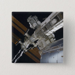A portion of the International Space Station 3 15 Cm Square Badge