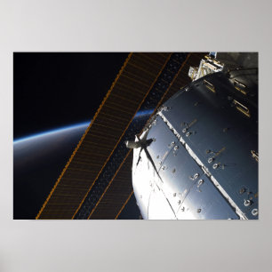 A portion of the International Space Station Poster