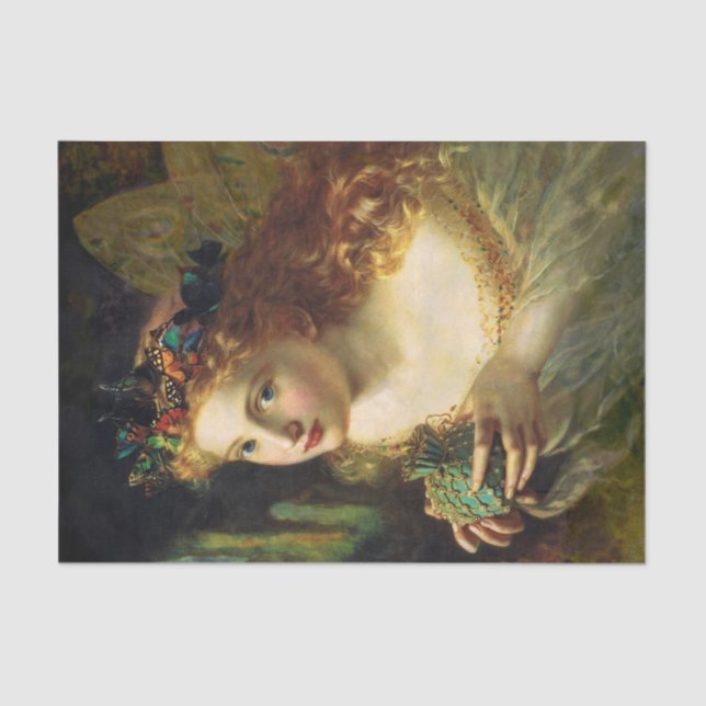 A Portrait of a Fairy by Sophie Anderson Tissue Paper (Front)