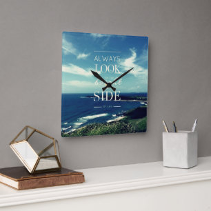 A Positive Outlook on Life / ©Seascape Square Wall Clock