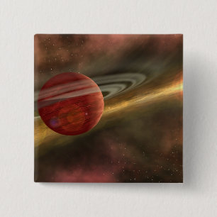 A possible newfound planet 15 cm square badge