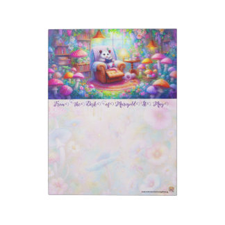 A Possum in His Reading Nook Notepad