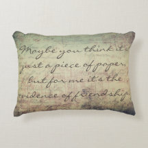 "A postcard means a lot" Pillow