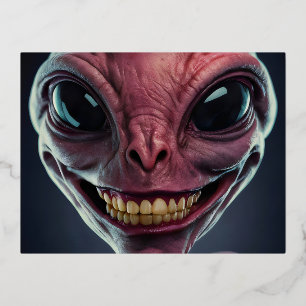 A postcard with a space theme.