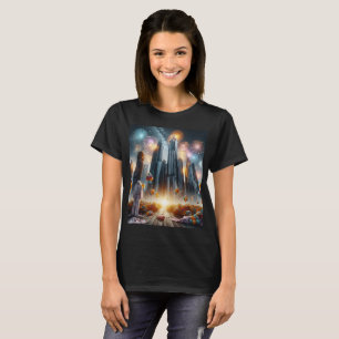 a poster for a movie called fireworks with a man T-Shirt