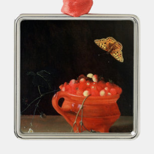 A Pot of Wild Strawberries Metal Tree Decoration