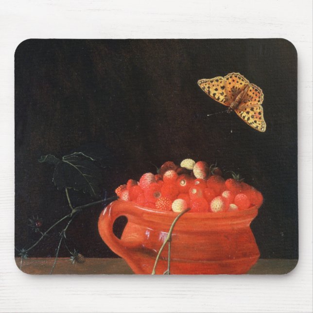 A Pot of Wild Strawberries Mouse Mat (Front)