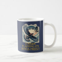 A powerful flying hawk symbolizing freedom