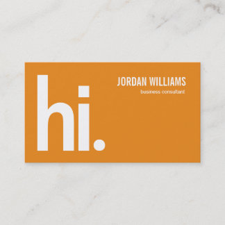 A Powerful Hi - Modern Business Card - Orange