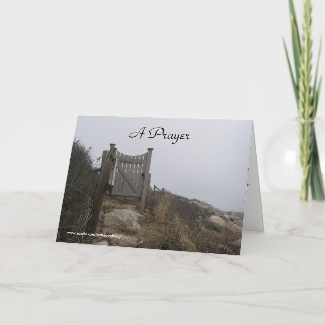 A Prayer, Condolence Greeting Card (Front)