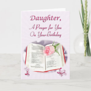 A prayer for a Daughter on her Birthday Card