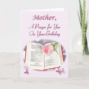 A prayer for a Mother on her Birthday Card