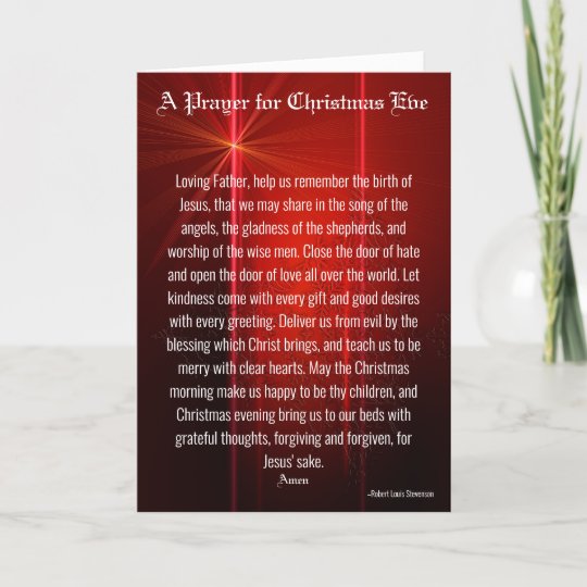 A Prayer for Christmas Eve Holiday Card | Zazzle.co.uk